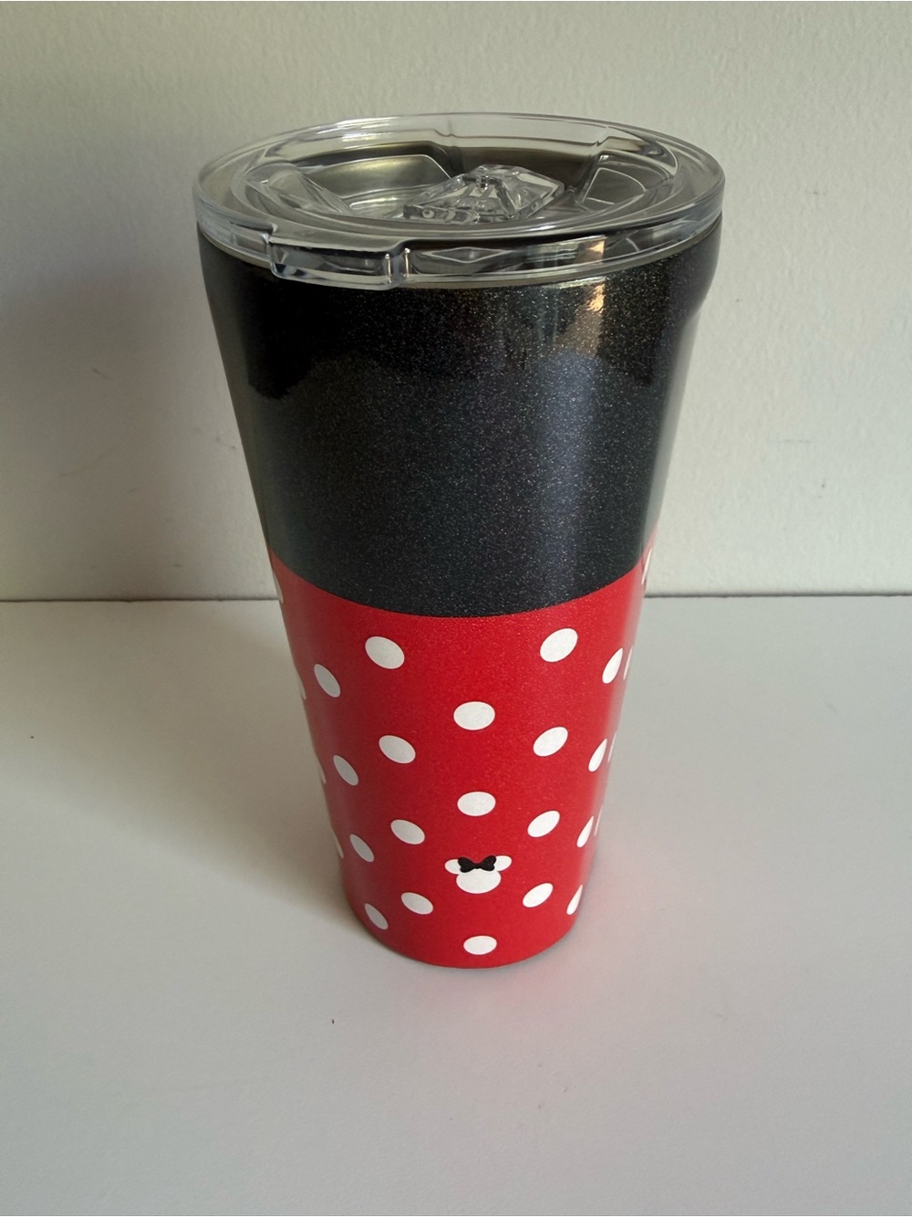 Corkcicle Disney Minnie Mouse Polka Dot Glitter Insulated Tumbler 16 oz Cup